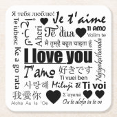 22の言い方で愛するコースター スクエアペーパーコースター (正面)