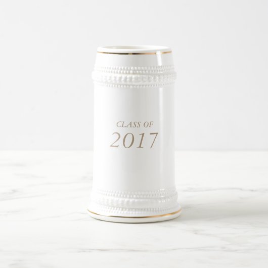 22のoz。 "2017年"の卒業生または卒業ステインのクラス ビールジョッキ (中央)