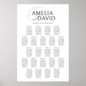 22テーブモダンルウェルカムシーティングチャート ポスター (正面)