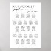 22テーブモダンルウェルカムシーティングチャート ポスター (正面)