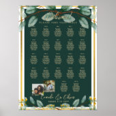 22テーブル座席表の写真の歓迎結婚名 ポスター (正面)