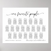 22テーブル私たちお気に入りのの人の座席図プラン ポスター (正面)