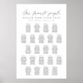 22テーブル私たちお気に入りのの人の座席表 ポスター (正面)