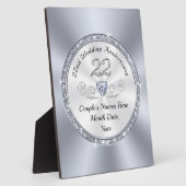 22パーソナライズされた周年記念結婚贈答品 フォトプラーク (側面)