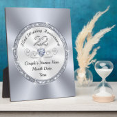 22パーソナライズされた周年記念結婚贈答品 フォトプラーク (側面)