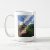 22マグ-元の芸術及び俳句-石造りの層 コーヒーマグカップ (左)