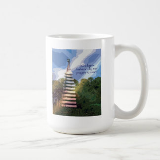 22マグ-元の芸術及び俳句-石造りの層 コーヒーマグカップ