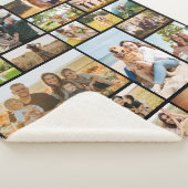 22モダンパーソナライズされた枚コラージュ シェルパブランケット (3/4)