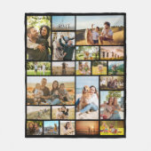 22モダンパーソナライズされた枚コラージュ フリースブランケット (正面)