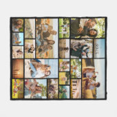 22モダンパーソナライズされた枚コラージュ フリースブランケット (正面(横))