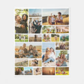 22モダンパーソナライズされた枚コラージュ フリースブランケット (正面)