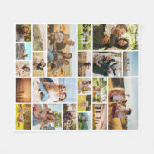 22モダンパーソナライズされた枚コラージュ フリースブランケット (正面(横))