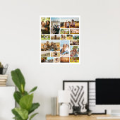 22モダンパーソナライズされた枚コラージュ ポスター (ホームオフィス)