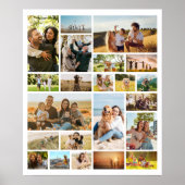 22モダンパーソナライズされた枚コラージュ ポスター (正面)