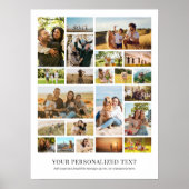 22モダンパーソナライズされた枚コラージュ ポスター (正面)