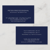 22モダンプロフェッショナル名刺ネービーブルー 名刺 (正面/裏面)