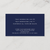 22モダンプロフェッショナル名刺ネービーブルー 名刺 (裏面)