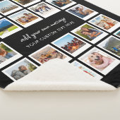 22モダン写真パーソナライズされたコラージュ シェルパブランケット (3/4)