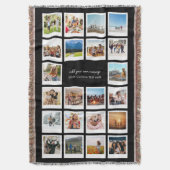 22モダン写真パーソナライズされたコラージュ スローブランケット (正面縦)