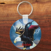 22ワシ、自由 キーホルダー (正面)