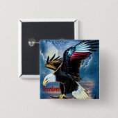 22ワシ、自由 缶バッジ (正面&裏面)