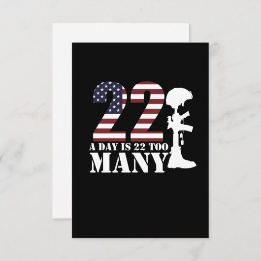 22人の人生は幸せな退役軍人の日 出欠カード (正面/裏面)