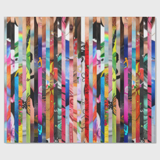 22人の生存者は-包装紙を縞で飾ります ラッピングペーパー