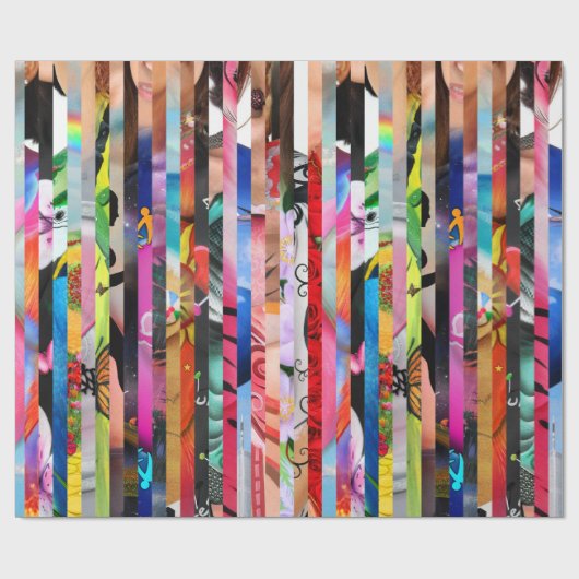 22人の生存者は-包装紙を縞で飾ります ラッピングペーパー (フラット)