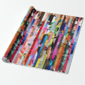 22人の生存者は-包装紙を縞で飾ります ラッピングペーパー (アンロールド)