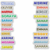 22個（防水ビニル）ネームカスタマイズスシール シール (正面)