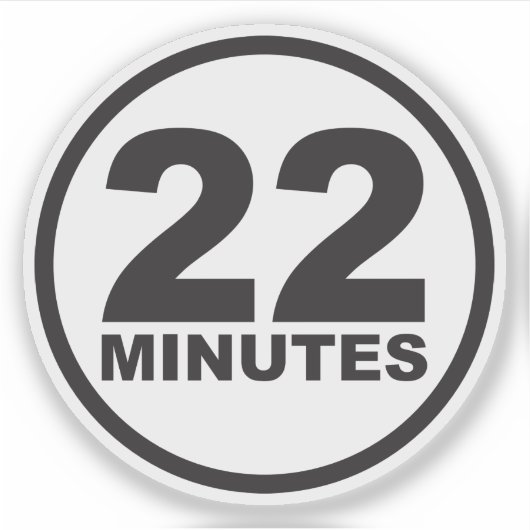 22分ステッカー シール (正面)