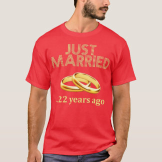 22周年結婚たった今結婚しました22年 Tシャツ