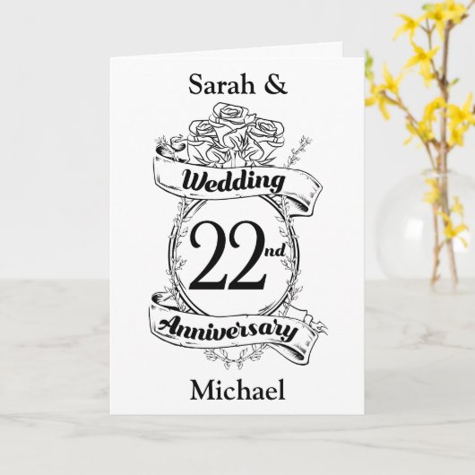 22周年記念の花 カード (黄色い花)