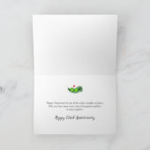 22周年記念日、二つ豆の愛情、ハート カード (内部)