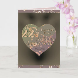 22周年記念結婚ハートバラカード カード