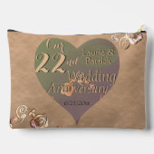 22周年記念結婚ハートバラスカーフ アクセサリーポーチ (裏面)