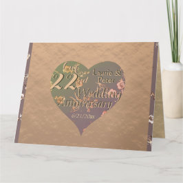 22周年記念結婚ハートバラ カード
