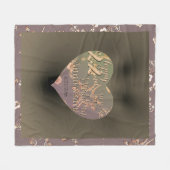 22周年記念結婚ハートバラ フリースブランケット (正面(横))