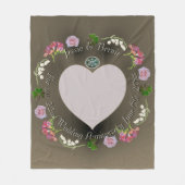 22周年記念結婚フローラ(スピネルフリース付き) フリースブランケット (正面)