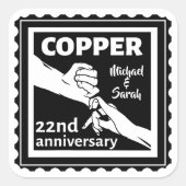 22周年記念結婚保持手 スクエアシール (正面)