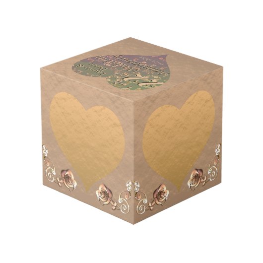 22周年記念結婚銅梅キューブ フォトキューブ (裏面アングル)