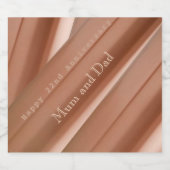 22周年記念結婚銅 スパークリングワインラベル (シングルラベル)