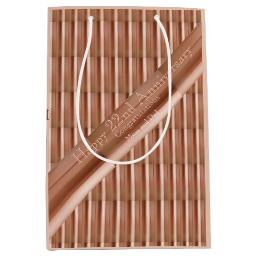 22周年記念結婚銅 ミディアムペーパーバッグ (正面)