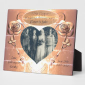 22回目の銅婚式の記念日 フォトプラーク (側面)