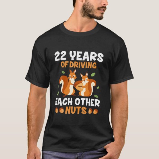 22回目結婚の22周年おもしろいカップルT Sh Tシャツ (正面)