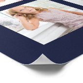 22家族モダン写真コラージュLaurels Navy ポスター (角)