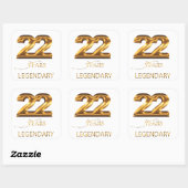 22年の伝説のステッカー スクエアシール (シート)