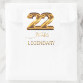 22年の伝説のステッカー スクエアシール (バッグ)