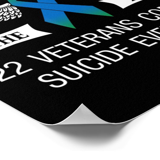 22忘れ退役軍人PTSD自殺認識度 ポスター (角)