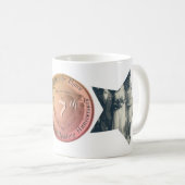 22日結婚記念・銅2つ星写真 コーヒーマグカップ (正面右)